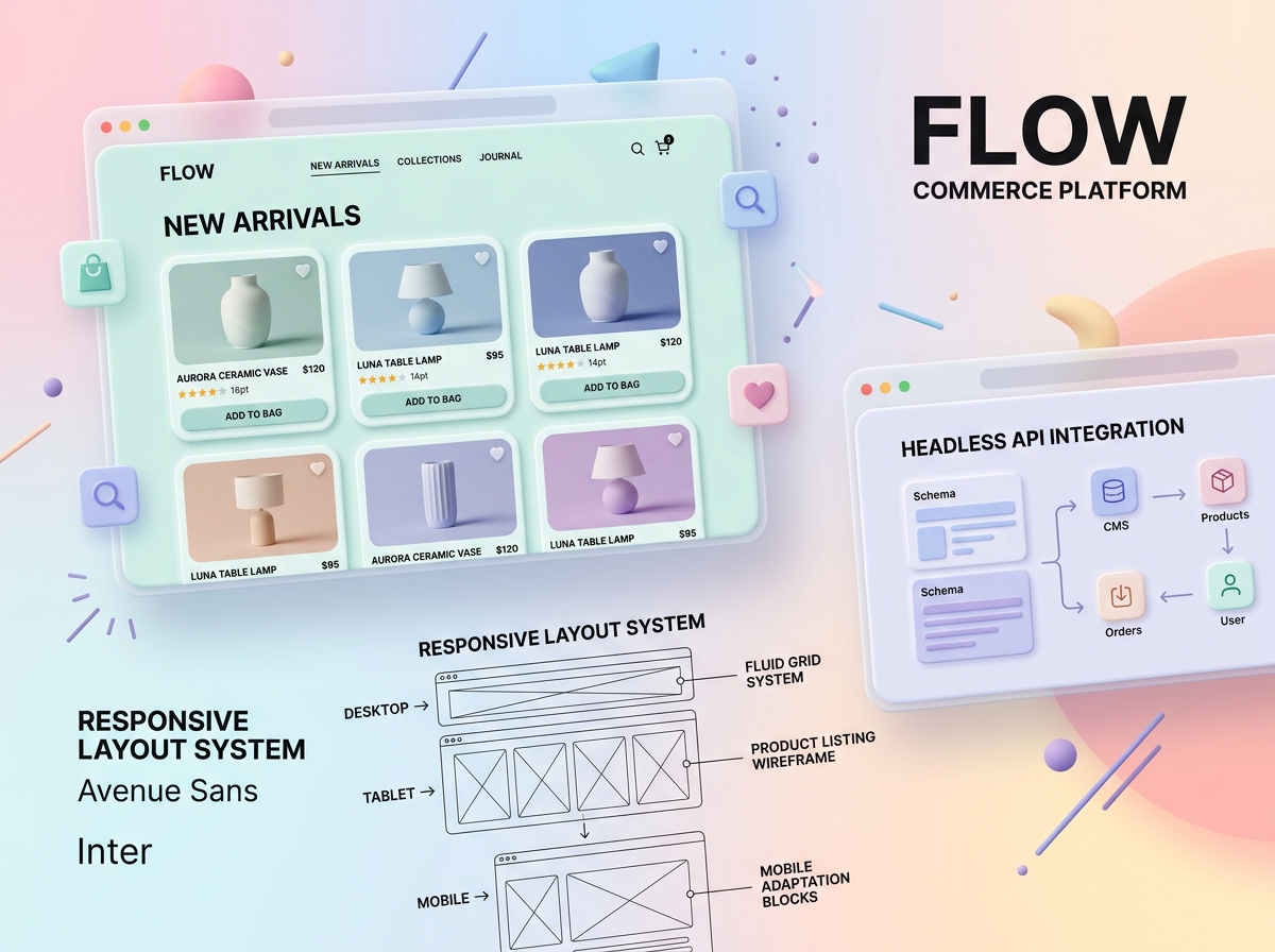 Fluid Architecture - Composable headless commerce web design case study